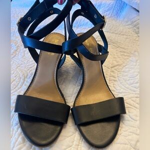 Black Coach Wedges
